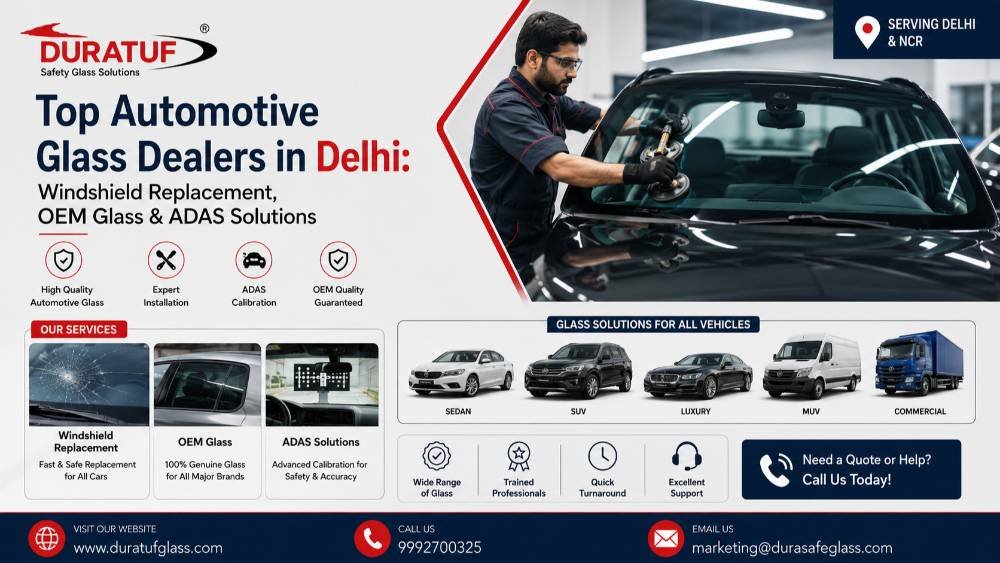 Top Automotive Glass Dealers in Delhi Windshield Replacement, OEM Glass & ADAS Solutions