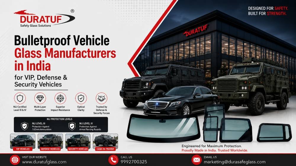 Bulletproof Vehicle Glass Manufacturers in India for VIP, Defense & Security Vehicles