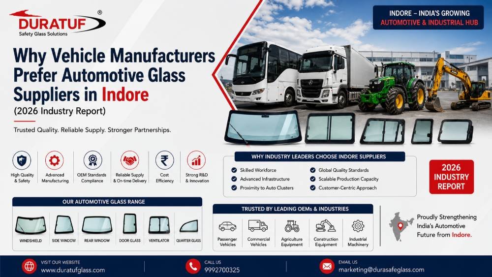Why Vehicle Manufacturers Prefer Automotive Glass Suppliers in Indore (2026 Industry Report)
