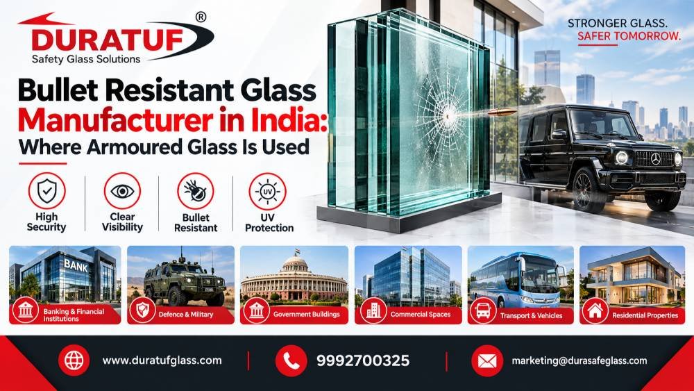 Bullet Resistant Glass Manufacturer in India: Where Armoured Glass Is Used